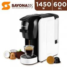 Here are some of the most common types of reusable capsules. Buy Sayona 1450w Multi Capsule Coffee Machine 600ml Black White ØªÙˆØµÙŠÙ„ Taw9eel Com