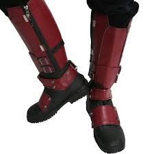 Marvel Movie Cosplay Pu Adult Deadpool Shoes Xcoser International Costume Ltd