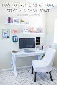 How To Create An At Home Office In A Small Space Bloggers Dream Office Space 3 Home Office Space Cheap Office Furniture Desks For Small Spaces