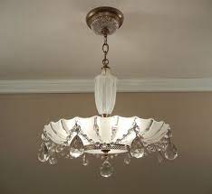 Vintage Chandelier Crystal Beaded Drape 1930 S Antique Victorian Glass Hanging Ceiling Light Fixture Rewired Vintage Chandelier Hanging Ceiling Lights Chandelier