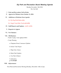 Park & Rec Nov 18 2024 mtg « Ely Minnesota