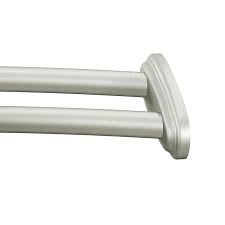 Shower curtain rod features superior weight load capacity to accommodate heavier shower curtains. Moen 59 In To 60 In Brushed Nickel Tension Double Curve Shower Rod In The Shower Rods Department At Lowes Com