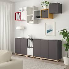 Eket Storage Combination With Legs Multicolor 1 Ikea Small Space Living Room Eket Ikea Eket