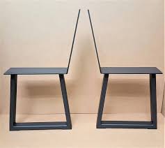 Jeu De Jambes 2 Banc Moderne Chic Modele N Ttbr31b Tubes Bench Legs Modern Bench Steel Table Legs