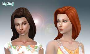 Mystufforigin Caroline Hair Sims 4 Hairs Sims 4 Sims Hairstyle