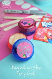 Birthday Party Craft Ideas How To Make Homemade Lip Gloss For Kids Club Chica Circle Where Crafty Is Contagious Kids Spa Party Spa Party Activities Tween Crafts