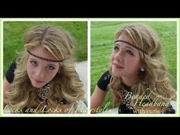 The flipped bob is textured so that the tips flip out. Vintage 1920 S Inspired Headband With Curls Hairstyle Youtube