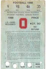 Osu Football Season Ticket 1988 Season Ticket Osu Football Football Season