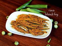 Bhindi Rava Fry Recipe Crispy Okra Rava Fry Ladies Finger Fry Recipe Recipe Indian Food Recipes Vegetarian Recipes Indian Veg Recipes