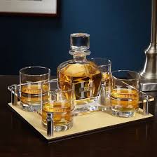 Bruno Magli Whiskey Decanter With Airtight Stopper, 49-Ounce Capacity,  Glassware For Bourbon, Brandy, Juice, And Liquor, Grey : Target
