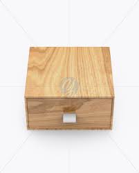 Download Wooden Gift Box Mockup High Angle Shot In Box Mockups On Yellow Images Object Mockups