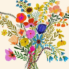 Earlier Today I Showed You Carolyn Gavin S Duotone Bouquet Which I Liked Very Much But This Is What She S Know Flower Art Floral Illustrations Feather Drawing