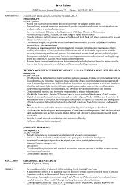 assistant librarian resume samples