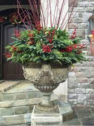 10 Winter Container Garden Ideas Most Brilliant As Well As Stunning Christmas Planters Outdoor Christmas Winter Planter
