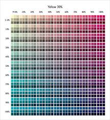 Free 8 Sample Cmyk Color Charts In Pdf Word