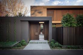 On the backside is a typical gate latch and security bolt, with an additonal handle. House Colors Amazing Modern Facade In Brown Architecture Beast