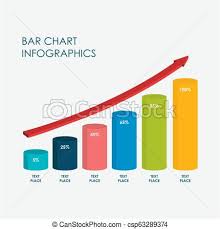 Bar Chart Infographics Elements 3d Vector Flat Design Full Color