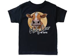 Kids Cow Shirt, Holy Cow I'm Cute, Toddler & Youth Sizes, Cow Shirt,  Sublimated Design, Super Soft Shirts, Cattle Shirt, Kids Farm Shirt