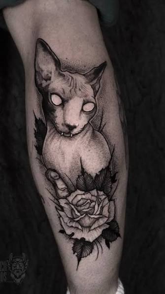 Tattoo Cat Skull
