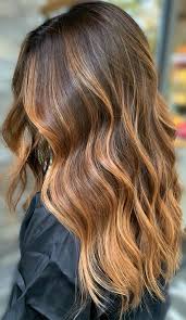 Hair is in the brown color family, from light to medium/dark, and may have gold, red, or faint auburn highlights. 57 Cute Autumn Hair Colours And Hairstyles Balayage Honey