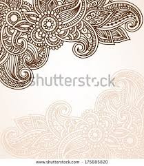 Vector Floral Background With Indian Ornament Lace Pattern For Invitation Or Greeting Card By Bariskina Floral Background Free Vector Clipart Mehndi Designs