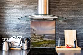 Glass backsplashes are also highly versatile. Amazon Com Concept Crystal Glass Kitchen Backsplash Tempered Glass Splashback Photo Backsplash Bs20 Seawater Series Lighthouse 1 Appliances