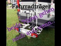 Ahk Fahrradtrager Fur Kastenwagen Bei Dem Beide Turen Zu Offnen Sind Youtube