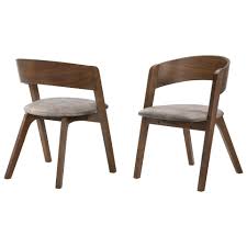 They are elegant and comfortable and will help you to create a wonderful scene inside your home, making it. Jackie Mid Century Modern Dining Accent Chairs In Walnut Finish And Brown Fabric Set Of 2 Sadler S Home Furnishings Dining Arm Chairs