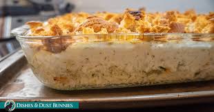 Bake the casserole, let cool for 1 hour, cover and refrigerate for up to 1 day; Seafood Casserole Recipe Dishes Dust Bunnies