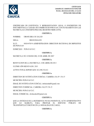 Este curso de español te enseña el léxico específico para acceder al mercado laboral de españa y de latinoamérica. Certificado De Existencia Y Representacion Legal O Inscripcion De Documentos La Camara De Comercio De Popayan