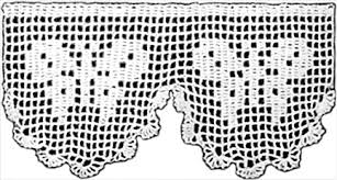 Butterfly Edging Insertion Filet Crochet Pattern Claudia