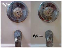 To remove rust from vanity light fixture. No Scrub Method Remove Rust Stains On Chrome Bathroom Fixtures Cleaninginstructor Com