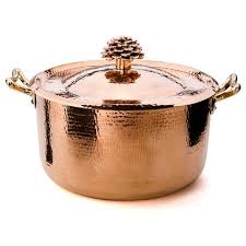 Amoretti Brothers Fiore Dutch Oven W Lid 27 5cm 9 8l Copper Cookware How To Polish Copper Copper Handles