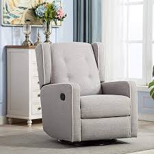 New Canmov Swivel Rocker Recliner Chair Manual Reclining Chair Single Seat Reclining Chair Gray Online Top10ideas Recliner Chair Swivel Rocker Chair Living Room Recliner