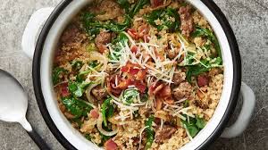 Beefy Bacon Quinoa One Pot Recipe Recipes One Pot Meals Beef Dinner