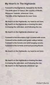 My Heart S In The Highlands Poem By Robert Burns Poem Hunter Poems Scottish Poems Robert Burns