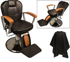 This Solid Classic Style Barber Chair Is Heavy Duty And Has A Classic Barber Shop Design Sleek Styling A Reclining Back Barberos Decoracion De Unas Barberia