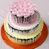 Make some buttercream frosting in a variety of colors and use a decorating tip to completely cover a cake with stars. 1