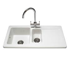Check spelling or type a new query. Reginox Contemporary White Ceramic 1 5 Bowl Kitchen Sink Rl501cw At Victorian Plumbing Uk