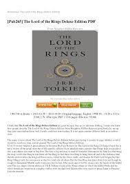 The book certainly brought all the feels, and elements of all characters. Review The Lord Of The Rings Books Box Set