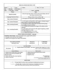 Procedural writing with digital technology unit: English Lesson Plan Year 1 Cefr Docx Word Lesson Plan