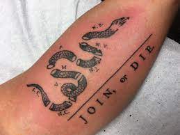 Join Or Die By Carl Caracia At Orange Tattoo Co In Annapolis Md Join Or Die Tattoo Tattoos Horse Tattoo For Men