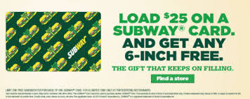 Click the sign up button in the header of the website and complete your. Subway Canada Holiday Card Promotions Receive 1 Free 6 Inch Sub When You Load 25 Gift Card Canadian Freebies Coupons Deals Bargains Flyers Contests Canada