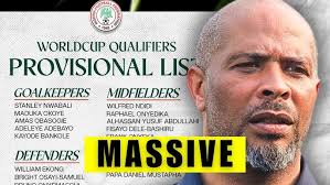 SUPER EAGLES WORLD CUP QUALIFIERS PROVISIONAL LIST