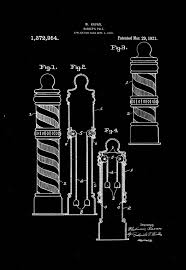 Barber Shop Pole Black And White Pin On Barber