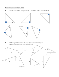 For this trigonometry worksheet, high schoolers solve 15 triangle problems. Trigonometry Worksheet Tan Ratio