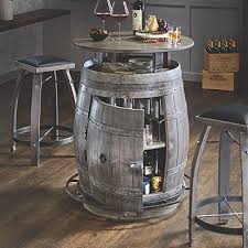 Vintage Oak Wine Barrel Bistro Table Bar Stools Whiskey Finish In 2020 Barrel Coffee Table Wine Barrel Coffee Table Wine Barrel Table