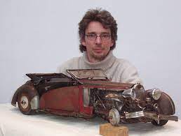 Truck Kit Car Here Is A Sculpture Artist Who Makes Vehicle Projects Out Of Metal Car Model Plastic Model Cars Scale Models Cars