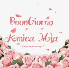 Cartoline Buongiorno Amica Mia Io Penso A Te Tu Pensi A Me Insieme Pensiamo Al Nostro Futuro Noi Per Sempre Amiche Per Place Card Holders Italian Memes Happy