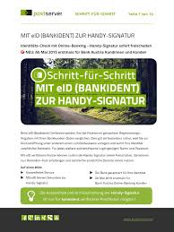 It is not possible to dispatch the pin via mail reset it online since this may lead to abuse. Schritt Fur Schritt Anleitung Postserver Mit Bankident Zur Handy Signatur